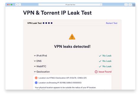 Test de fuite dadresse IP & WebRTC